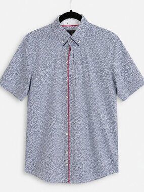 Guide London Premium Range Men’s Small Stretch Floral Button Down Shirt